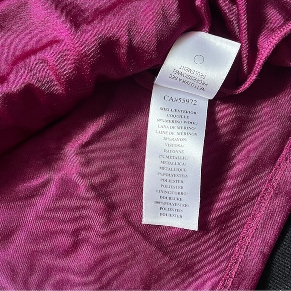 Laundry by Shelli Segal Merino Wool Mix Metallic Sweater Dress sz S - Picture 4 of 13